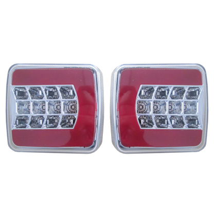 Lamp Rear Combination GLO TRAC Neon Style LED Light 12/24v 4 Function inc. Number Plate Light (Pair)