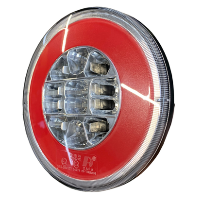 Lamp Rear Combination Light GLO TRAC Neon Style LED Round Hamburger 12/24V 3 Function 140mm