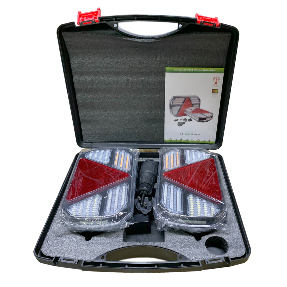 Magnetic LED Combination Light Wireless Rear Lamp 9-30V 7 Functions with Dynamic Indicator