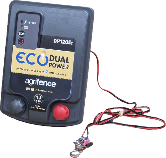 Agrifence DP1205 Battery & Mains Electric Fence Energiser 1J - Eco-mode saves power by 4x