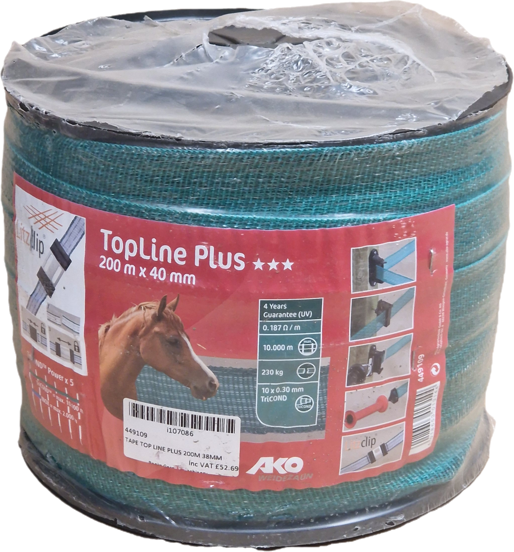 AKO Tape TopLine Plus 40 mm, 200 m roll, green | TriCond 10x0.3mm