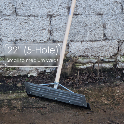 Yard Scraper Pusher Floor Squeegee Straight BZP Reinforced Rubber Blade 14-30"  (Shaft not included)