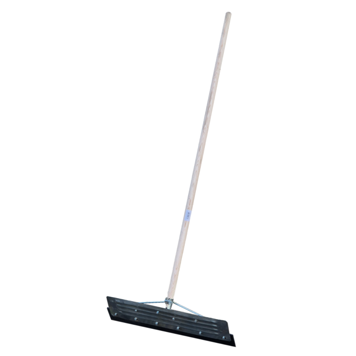 Yard Scraper Slurry Pusher Heavy Duty Metal Floor Squeegee Straight w/ Rubber Blade 18-34" (Shaft included)