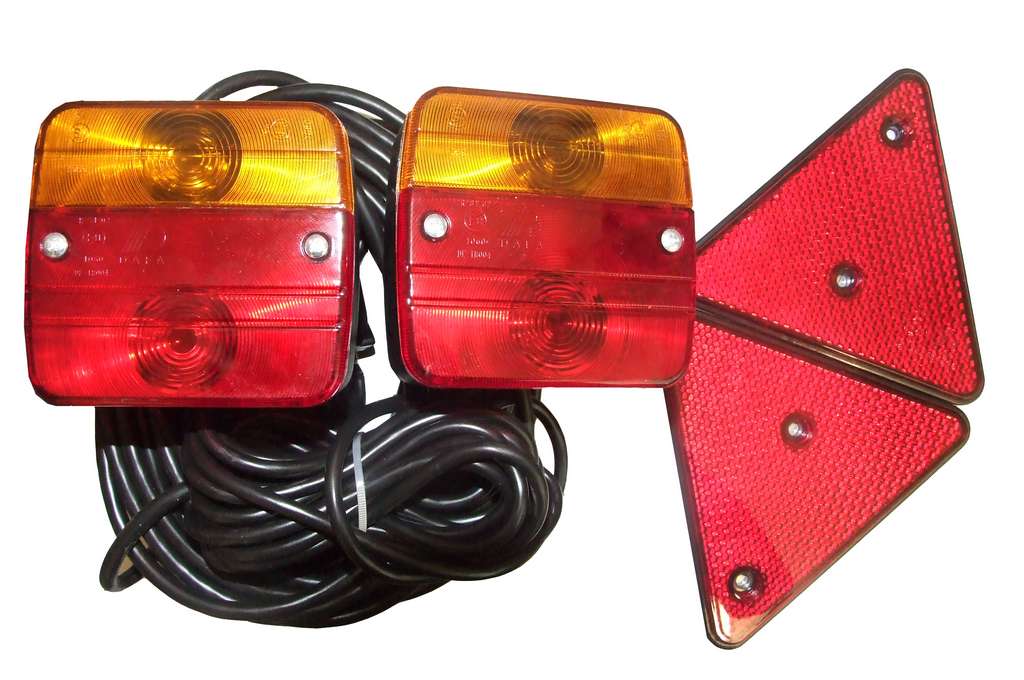 12m Rear Lighting Board & Magnetic Set | 2 Reflectors & Standard Bulbs | Perfect for Trailer Upgrade