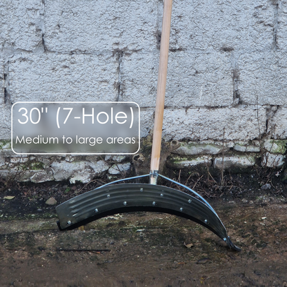 Yard Scraper Pusher Floor Squeegee Curved BZP Reinforced Rubber Blade 18-34" (Shaft not included)