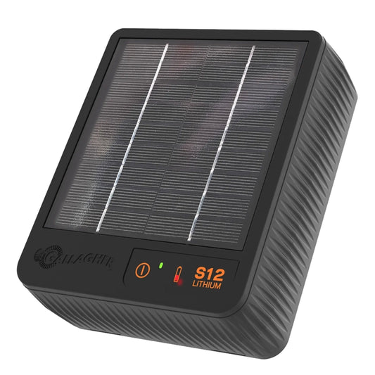 Gallagher S12 0.12J 3.5km Solar Electric Fence Energiser w/ 2.2w Panel