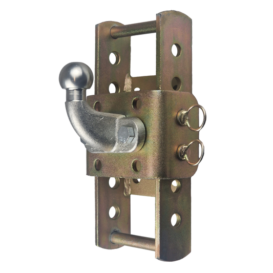 Tow Hitch Height Adjuster - 370mm - Gold  - With 50mm Extended Neck Ball