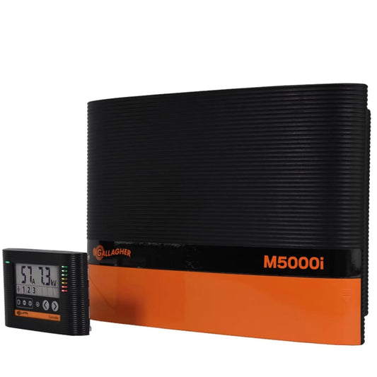 Gallagher M5000I 230V 12J 55km I-Series Smart Mains Electric Fence Energiser 3 Year Warranty