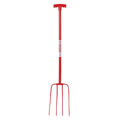 Red Gorilla 4 Prong Manure Fork with T Handle