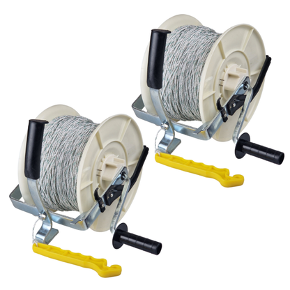 Doblit Geared Reel & Wire Twin Bundle | 3:1 Geared Large Reel, 2x500m Heavy Duty Poly Wire & InsulGrip Handle (Copy)