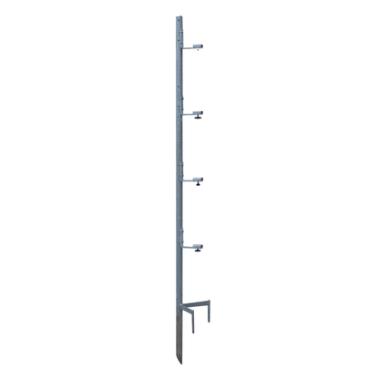 165cm 4-Reel Post - Steel Multi-Reel Mounting Post for up to 4 Reels Galvanised Thread-In Post w/ Reel Brackets