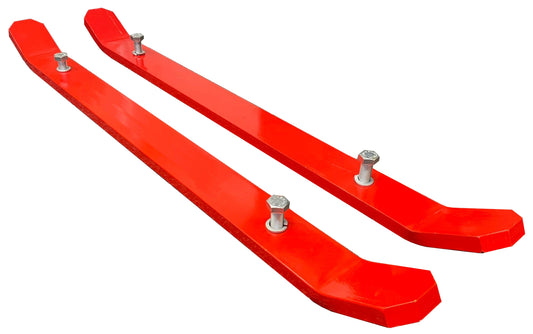 Skid Steer Scraper Skids 1070mm – Heavy-Duty Steel Yard Scraper Blade with M16 Mounting Holes