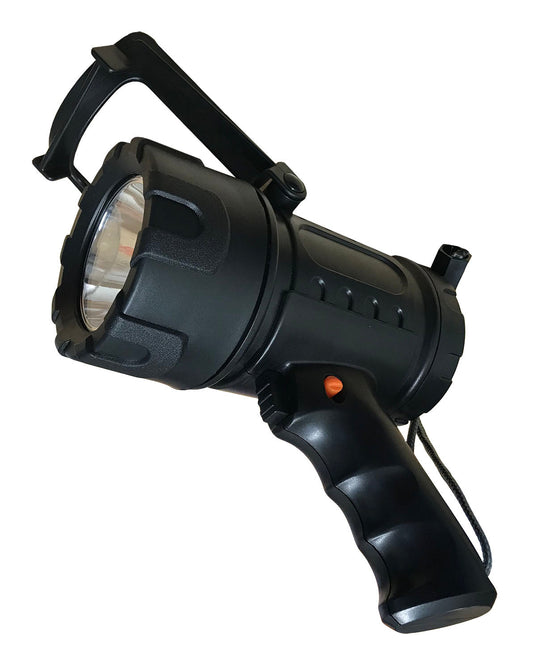 Rechargeable LED Torch Spotlight – 3000 Lumen, 700m Beam, IP67 Shockproof, CREE LED Pistol