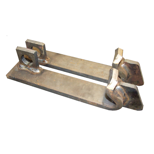 Euro 3 Quickie Loader Brackets (Pair) – Weld-On Mounts for Front Loaders