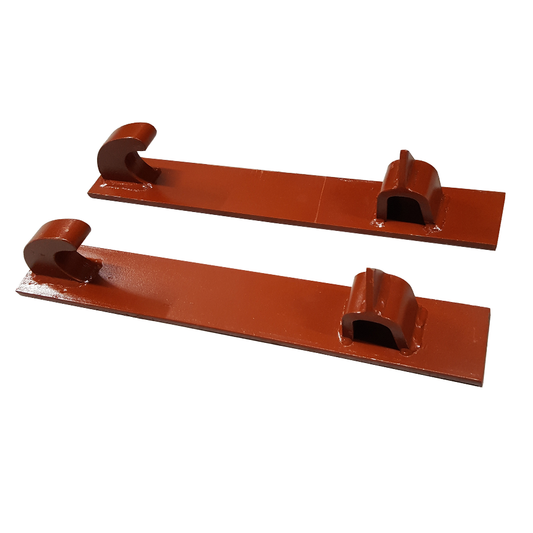 Weld-On Loader Bracket Pair – Trima & McConnell, 470mm Quick Hitch, 80mm Wide, 10mm Thick