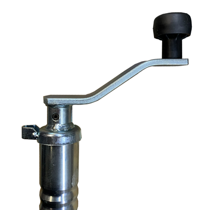 Jockey Wheel Heavy Duty Ribbed 48mm Tube Telescopic Trailer Stand Max Load 500kg with Spring Clip