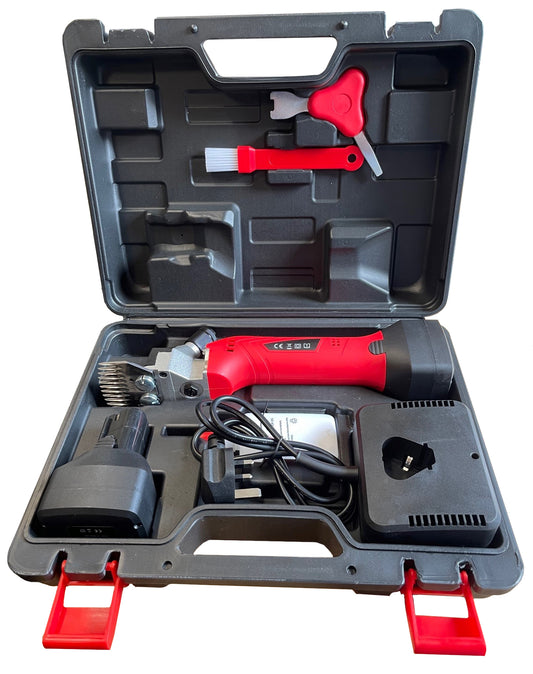 Cordless Sheep Clipper Kit – 200W, 12V 6Ah Lithium-Ion Battery, Variable Speed 2200-2400 RPM