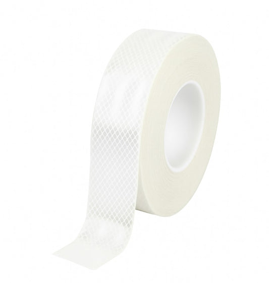 Reflective Tape 50mm x 12.5M White for HGVs, Trailers, Gates & Hazard Marking | Weather-Resistant Safety Tape
