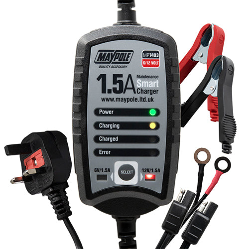MP7403 1.5A 6/12V Electronic Maintenance Smart Charger