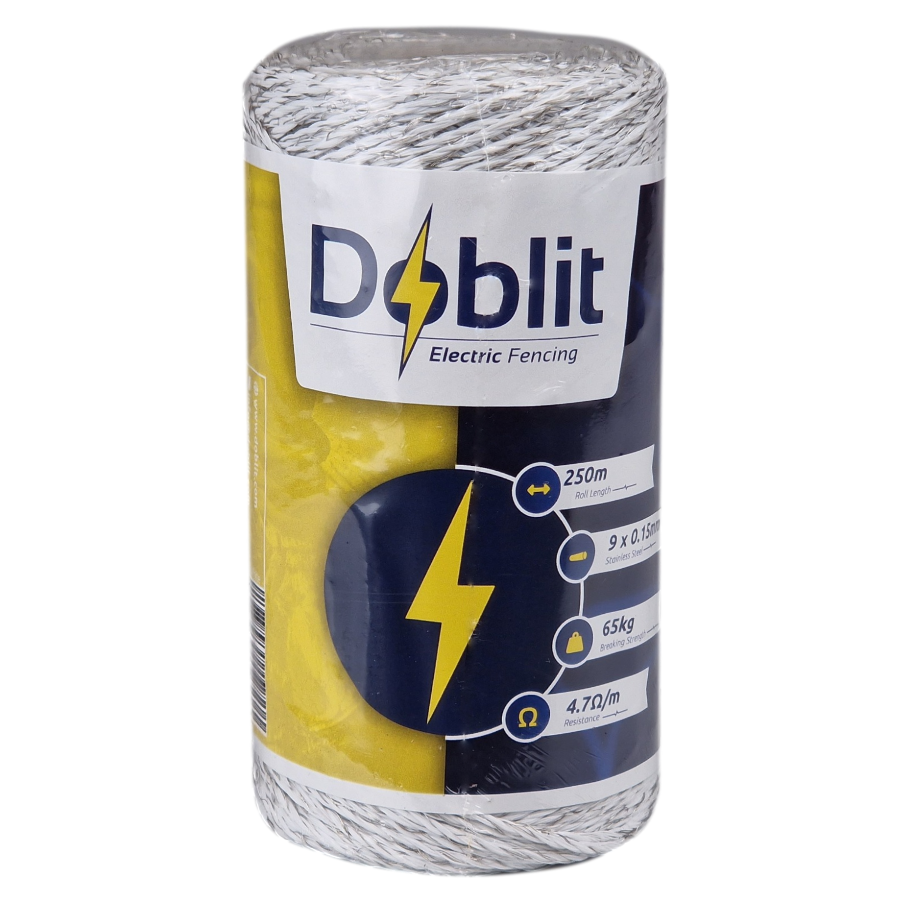 Doblit White 6-Strand/9-Strand Poly Wire Conductor 250m / 500m