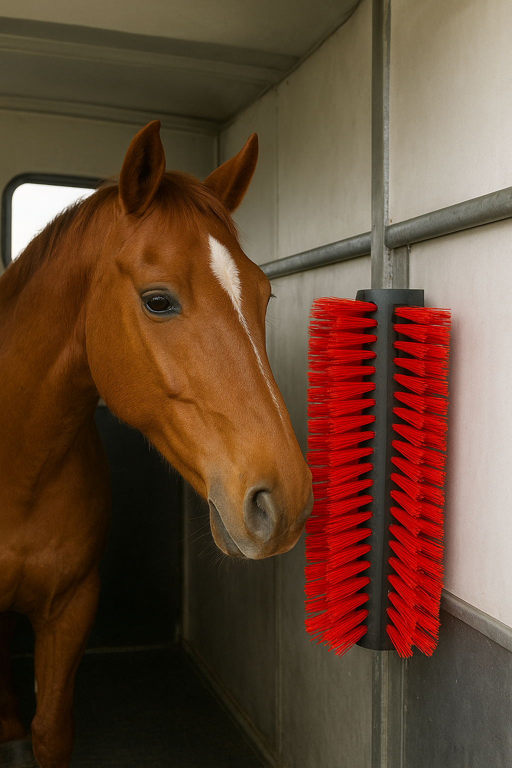 BENNY Scratch Brush Horse Cow Scratching Pole Stable Cattle Pony Sheep Goats