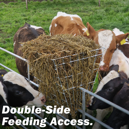 Hay Basket Feeding Rack 70 Litre Double Sided Slot-Over Hangable Galvanised