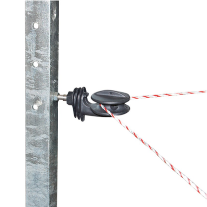 Galvanised Corner Post - 3 Row (120cm) w/ Poly Wire / Rope Insulators