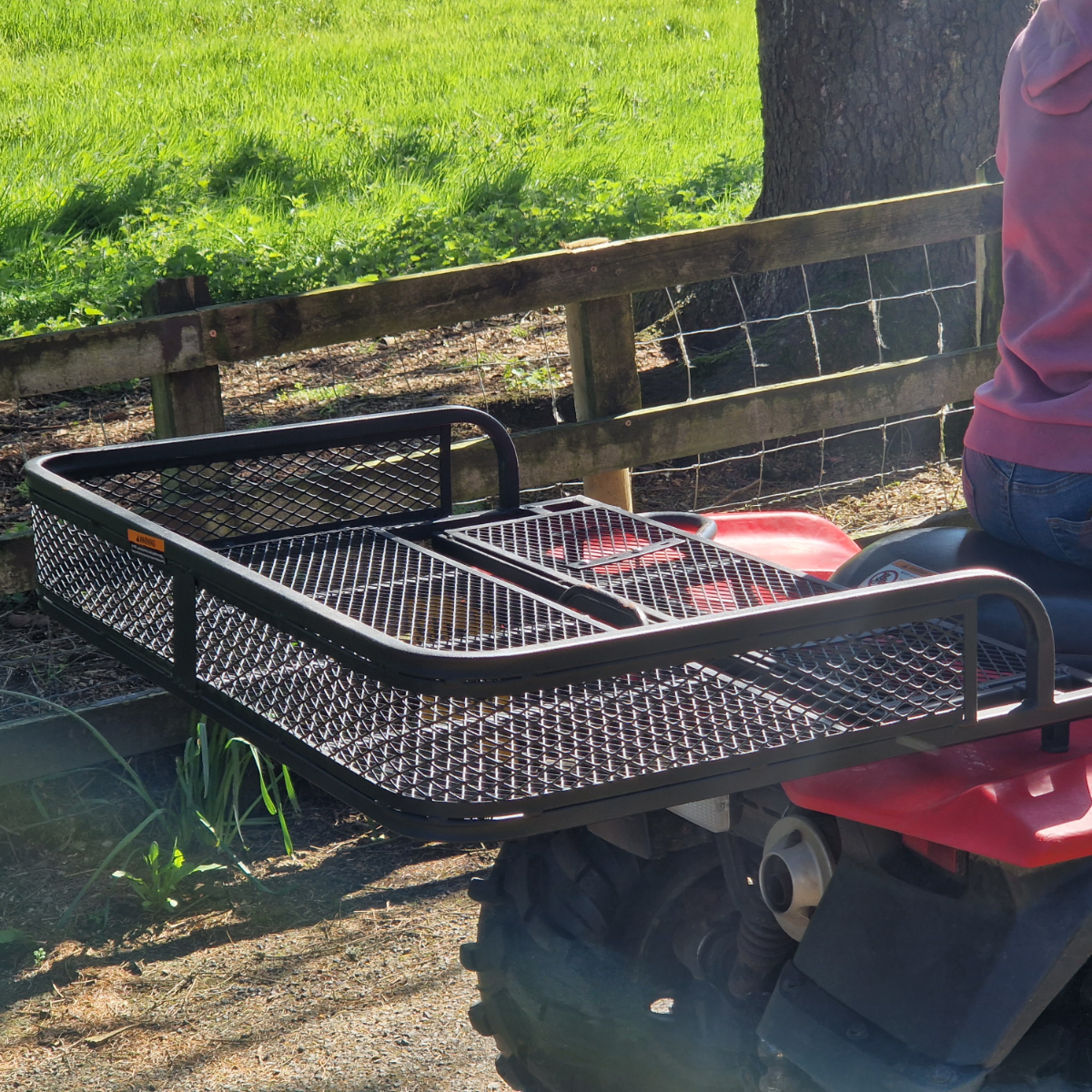 ATV Transport Box Quad Basket Rear - Luggage Rack Mounted Crate for Quad Bikes, ATVS, UTVS