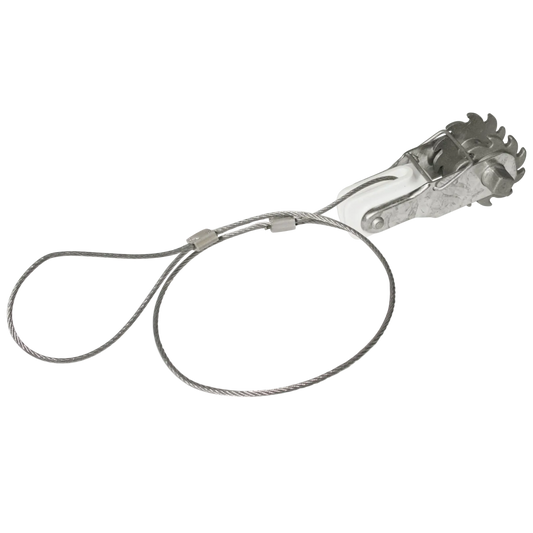 Ratchet Tensioner End Insulator with Wire Loop