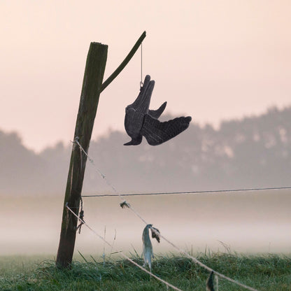 Portek Realistic Hanging Crow Visual Bird Scarer