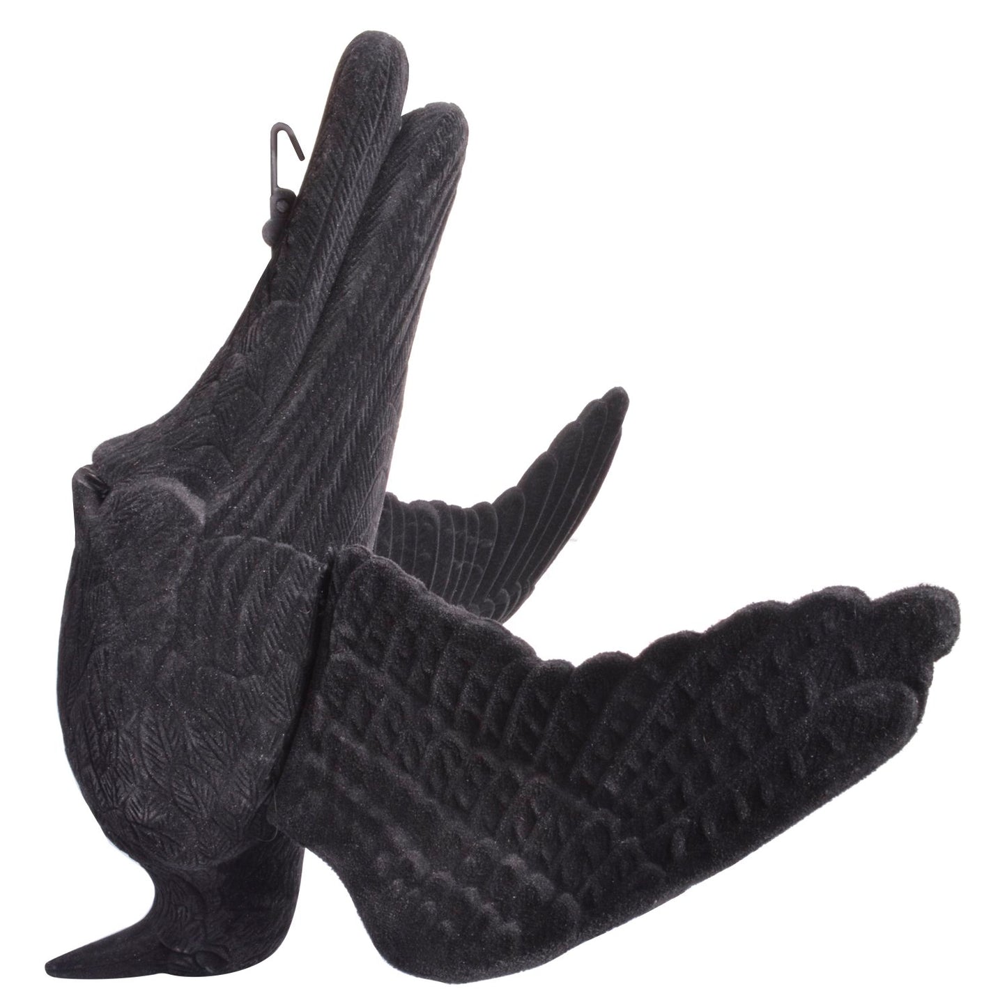 Portek Realistic Hanging Crow Visual Bird Scarer