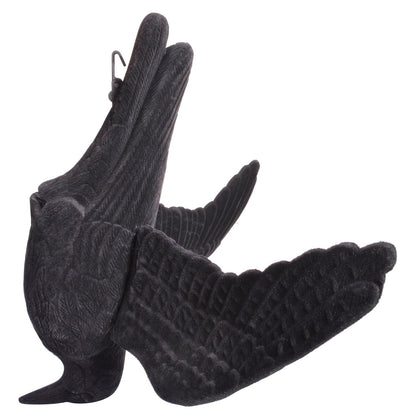 Portek Realistic Hanging Crow Visual Bird Scarer