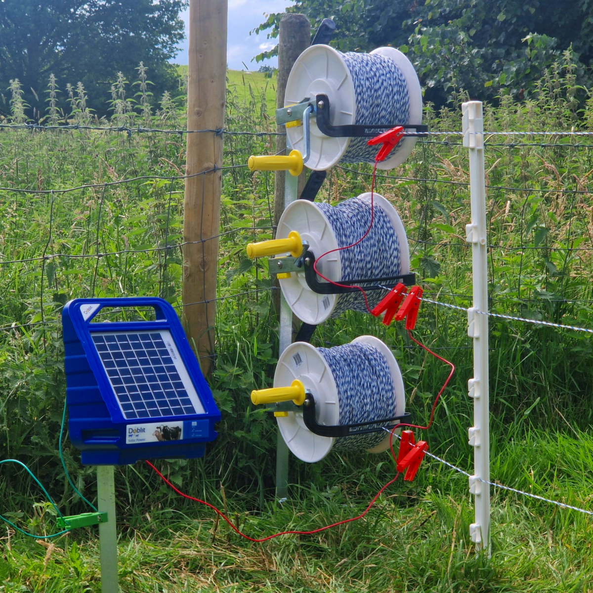 Doblit Quick Fence & Solar Energiser Kit inc. 40x Plastic Posts