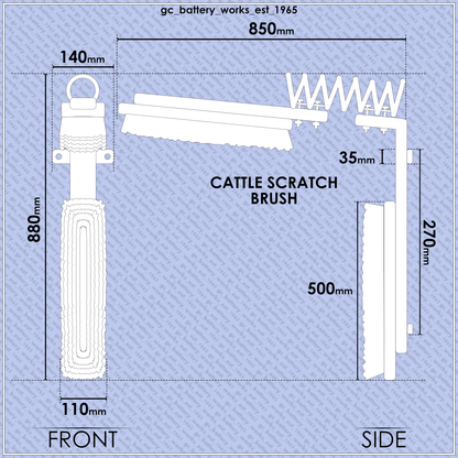 Cow Brush Cattle Scratching and Grooming Robust and Flexible Double Wall Brush