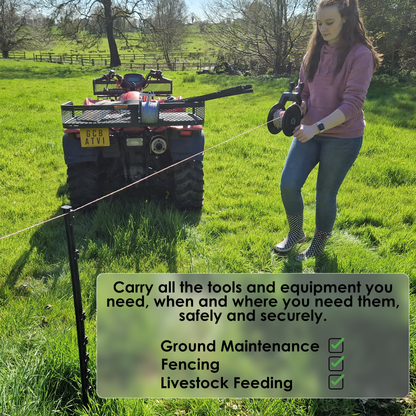 ATV Transport Box Quad Basket Rear - Luggage Rack Mounted Crate for Quad Bikes, ATVS, UTVS