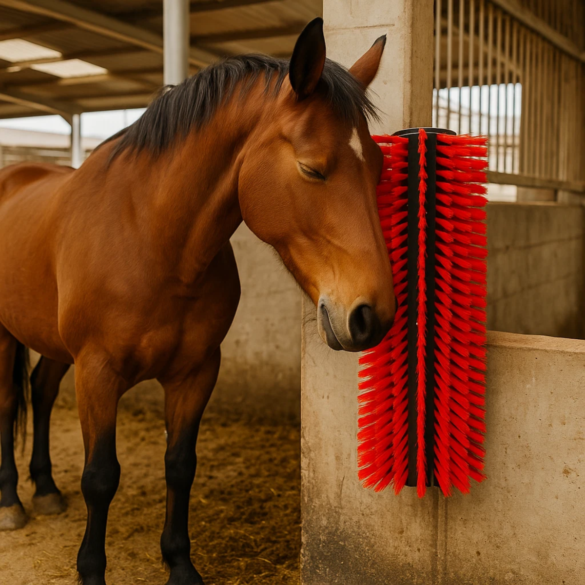 Benny Universal Scratch Brush - 45x19x10cm - Durable Polyamide Bristles | Horse Cow Sheep and More!