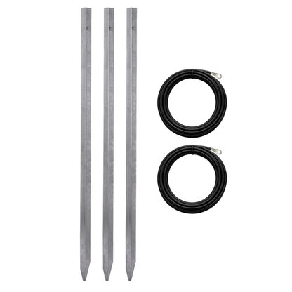 Earthing Upgrade Kit - 3 x 1m Earth Bars w/ 2 x 2.5m Bridge Leads