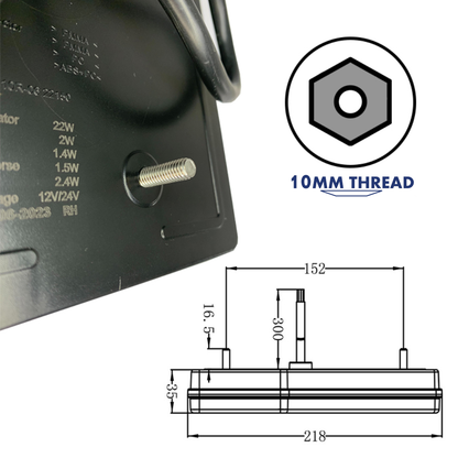 Lamp Rear Combination Light LED 12V 6 Function inc. Reverse & Fog (Left Hand)