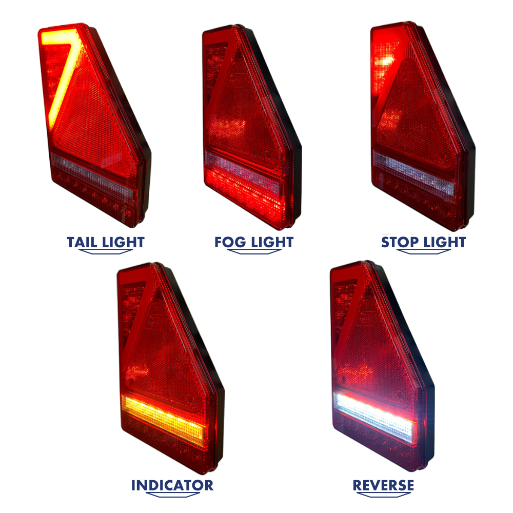 Lamp Rear Combination Light LED 12V 6 Function inc. Reverse & Fog (Left Hand)