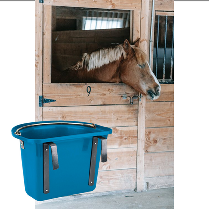 12L Tournament Feeding Manger Hanging Feed Bucket Equine Horse Stable Trough