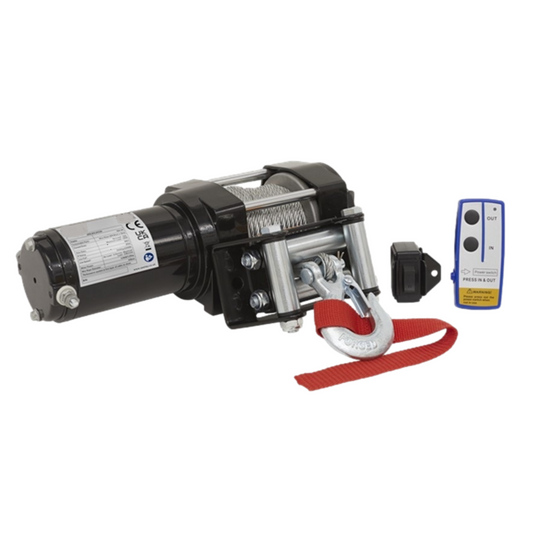 2500lbs / 1100kg Electric Winch for Quad Bike /  ATV with 8m Cable & Hook plus Remote Hand Control