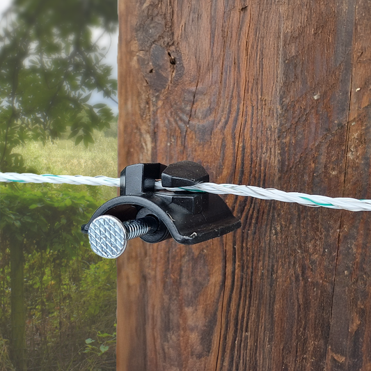 Nail Insulator for Timber Posts - Saddle Insulator with Steel Nail