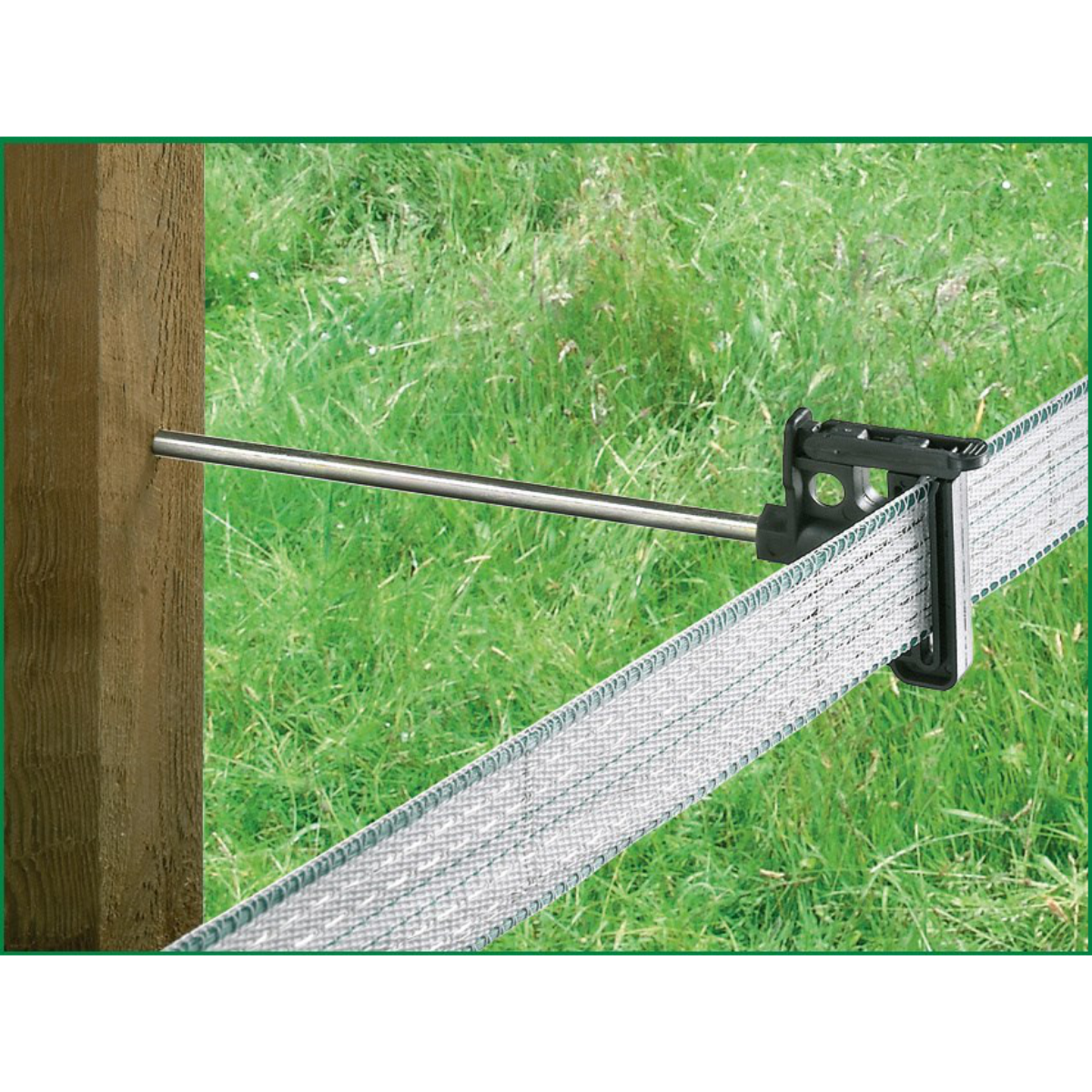 Offset Tape and Rope Combi Clip Insulator Long Distance 20cm for Timber Posts (10x Pack)