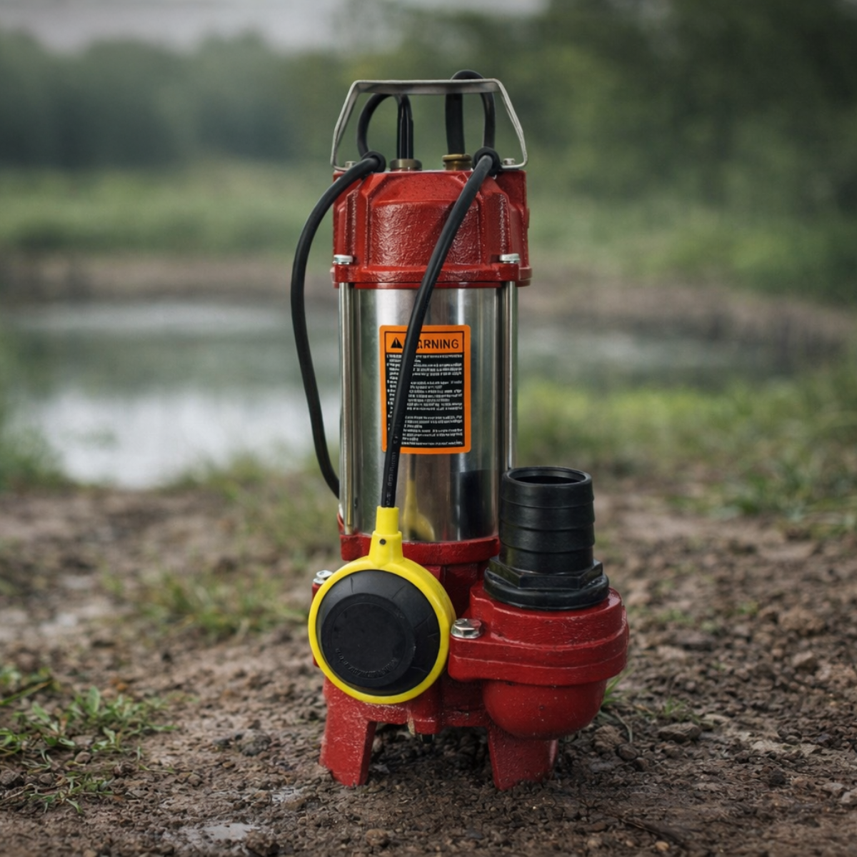 1100W Submersible Sewage Pump Heavy Duty  w/ Debris Grinder 248L/min 220v