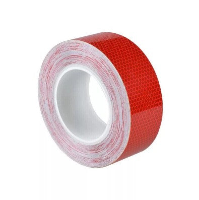 Red Reflective Tape 50mm x 12.5M for HGVs, Trailers, Gates & Hazard Marking | Weather-Resistant Safety Tape