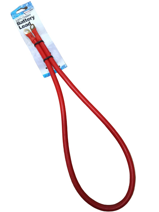 36" Red Battery leads 11mm eye lids