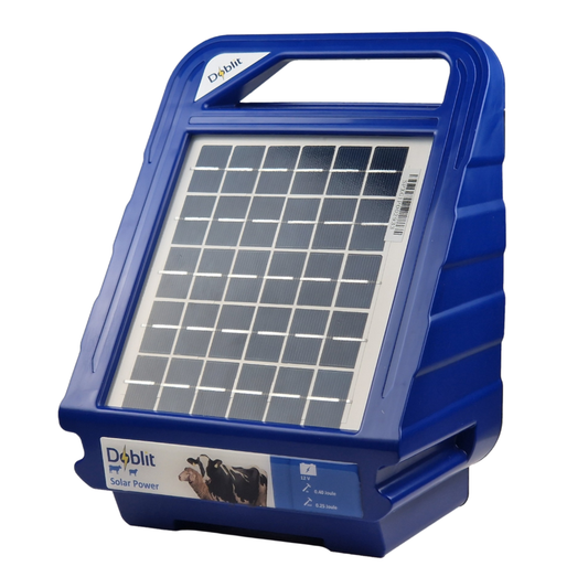 Doblit Solar Energiser 0.4J 2km Compact Solar Electric Fence Energiser - 5Year Warranty