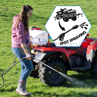 ATV Sprayer 100L w/ 12v Pump, 1.6m Boom & 5m Hand Lance