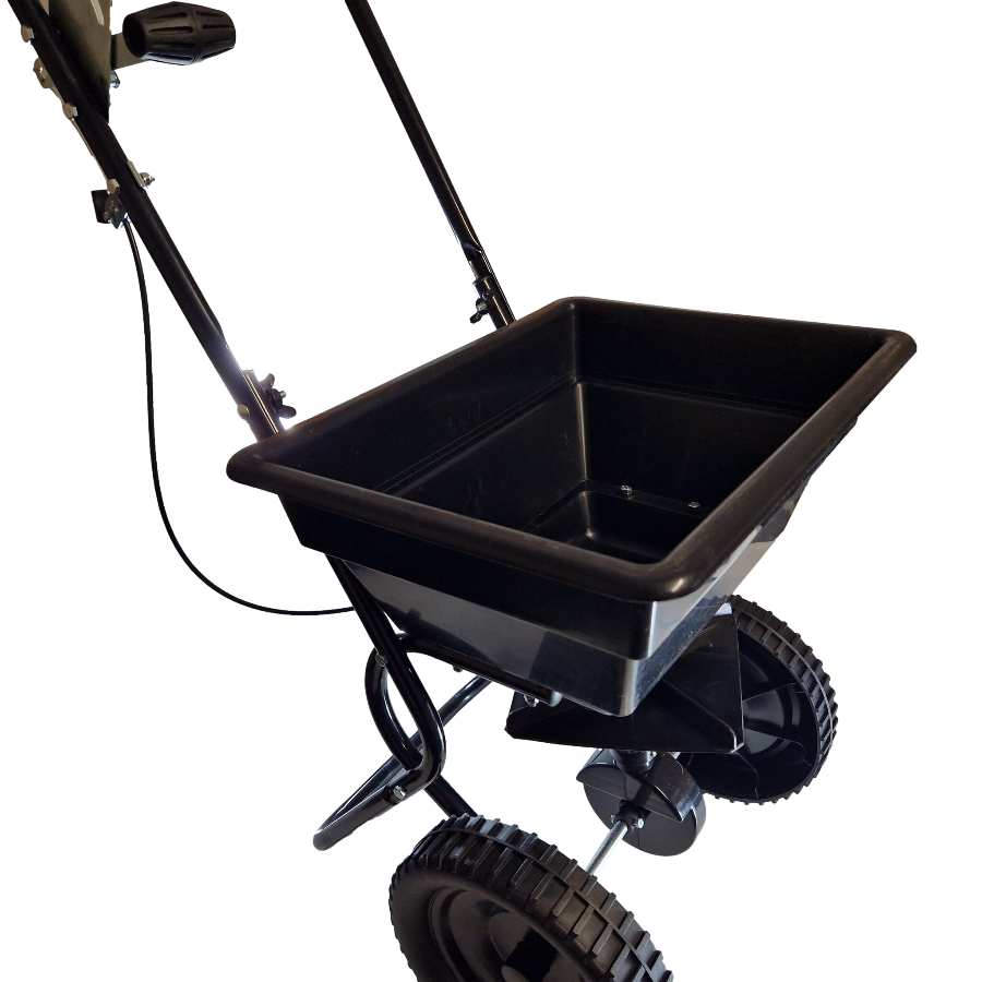 Rotary Garden Spreader Salt Seed Fertilizer 27kg Sower Adjustable Flow 10-12ft