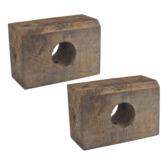 Timber Bearing Block 220x145x90 - Oak Wood Block - To suit Twose Land Roller (Pair)